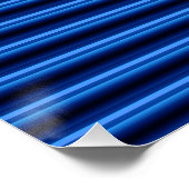 Horizontale Bars aus blauem Metall Poster (Ecke)