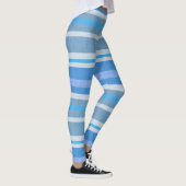 Horizontale blaue Schatten Leggings (Rechts)