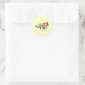 horizontale Blume1 Runder Aufkleber (Tasche)