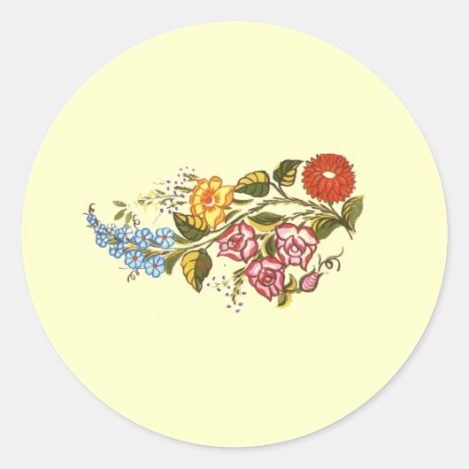 horizontale Blume1 Runder Aufkleber (Vorderseite)