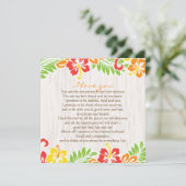 Horizontale Blume des hawaiianischen Hibiskus Einladung (Stehend Vorderseite)