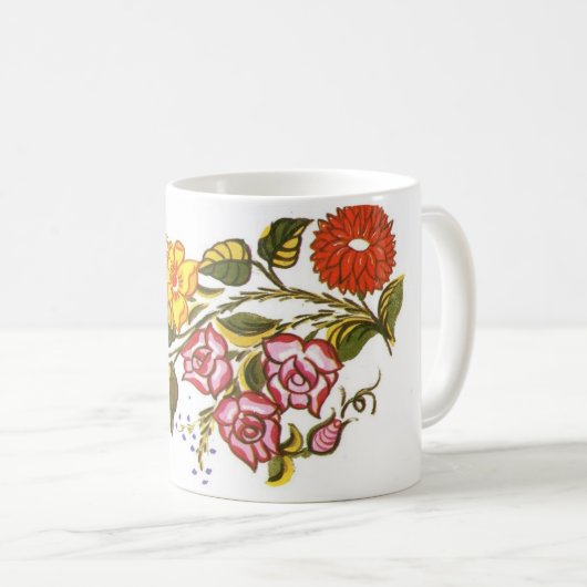 horizontale Blume Kaffeetasse (VorderseiteRechts)