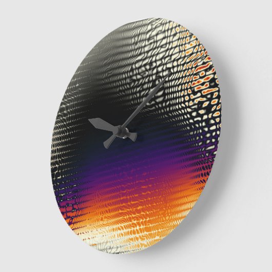 Horizontale digitale Kunst Abstrakt Große Wanduhr (Winkel)