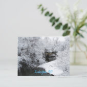 Horizontale Dreamy Snow-Postkarte Postkarte (Stehend Vorderseite)