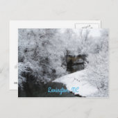 Horizontale Dreamy Snow-Postkarte Postkarte (Vorne/Hinten)