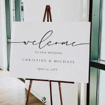 Horizontale Elegante Script Begrüßung