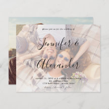 Horizontale Foto-Hochzeit mit großem Foto und groß