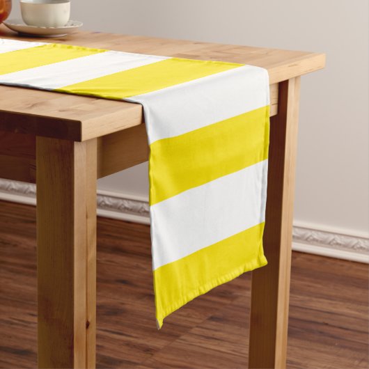 Horizontale gelbe Streifen Kurzer Tischläufer (Beispiel)