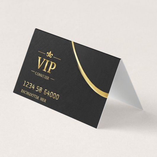 Horizontale Gold Premium-Visitenkarten Visitenkarten (Rückseite)