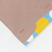 Horizontale grafische und abstrakte Linien Fleecedecke (Ecke)