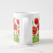 Horizontale Grenze mit rotem Mohn Jumbo-Tasse (Rückseite)