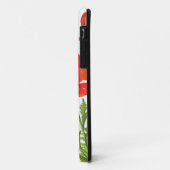 Horizontale Grenze mit roter Mohnblume Case-Mate iPhone Hülle (Hinten/Links)