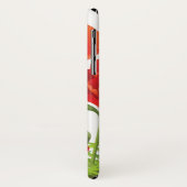 Horizontale Grenze mit roter Mohnblume Case-Mate iPhone Hülle (Hinten/Links)