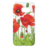 Horizontale Grenze mit roter Mohnblume Case-Mate Samsung Galaxy Hülle (Rückseite)