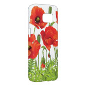 Horizontale Grenze mit roter Mohnblume Case-Mate Samsung Galaxy Hülle (Rückseite/rechts)