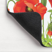 Horizontale Grenze mit roter Mohnblume Mousepad (Ecke)