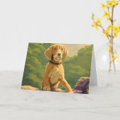 Horizontale Grußkarte Karte (Gelbe Blume)