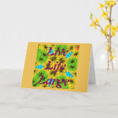 Horizontale Grußkartenvorlage Karte (Gelbe Blume)