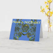 Horizontale Grußkartenvorlage Karte (Gelbe Blume)