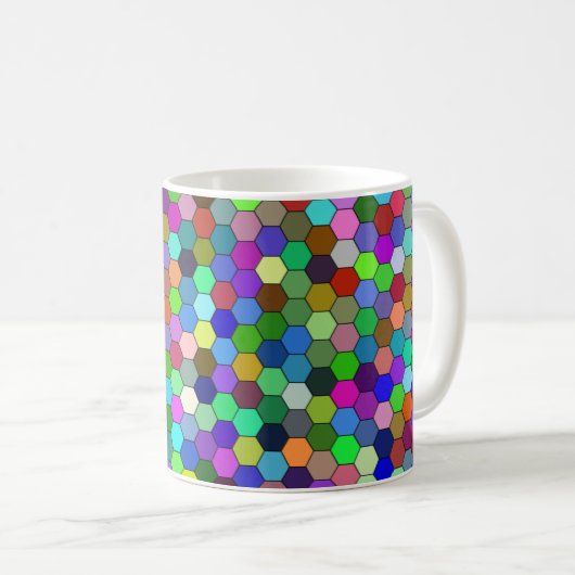 Horizontale Hexagons 11oz Tasse (VorderseiteRechts)