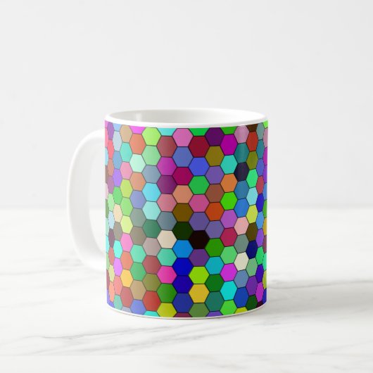 Horizontale Hexagons 11oz Tasse (Vorderseite Links)