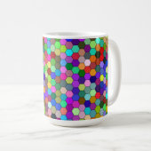 Horizontale Hexagons 15oz Tasse (VorderseiteRechts)