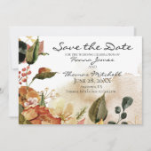 Horizontale Hochzeit der Wasserfarben im Herbst Save The Date (Vorderseite)