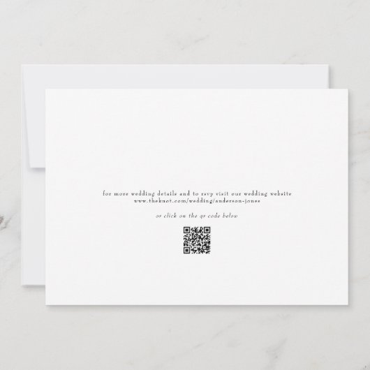 Horizontale Hochzeit in tropischem Foliage QR-Code Einladung (Rückseite)