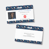 Horizontale ID für das Logo "Blue Nurse Healthcare Ausweis (Front & Back)