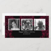 Horizontale Karte mit 3 Fotos (Vorne/Hinten)