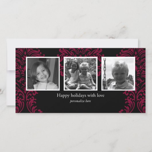 Horizontale Karte mit 3 Fotos (Vorderseite)