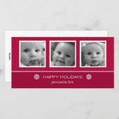 Horizontale Karte mit 3 Fotos (Vorne/Hinten)