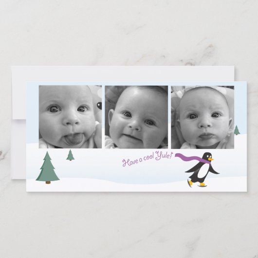 Horizontale Karte mit 3 Fotos (Vorderseite)