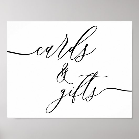 Horizontale Karten und Geschenke mit einfacher sch Poster (Vorne)