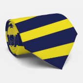 Horizontale Krawatte für Navy und Mais (Gerollt)