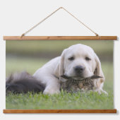 Horizontale Landschaft Familie Haustiere Foto indi Wandteppich Mit Holzrahmen (Vorne)