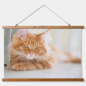 Horizontale Landschaftsfamilie Cat Foto kundenspez Wandteppich Mit Holzrahmen (Vorderseite)