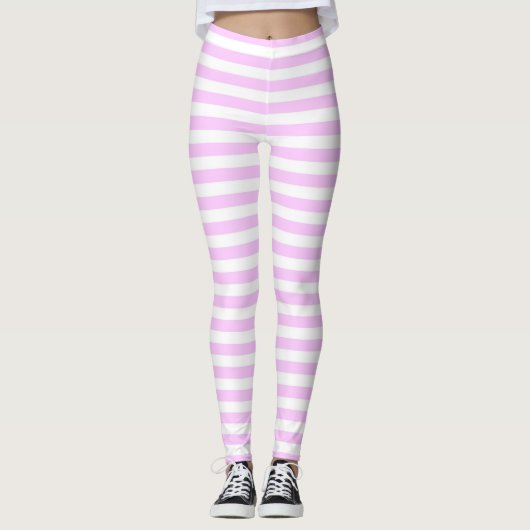 Horizontale Leggings Lilac Stripe (Vorderseite)