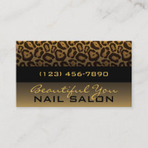 Horizontale Leopard Print Elegante Business Card