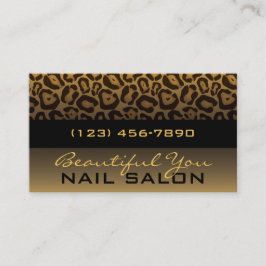 Horizontale Leopard Print Elegante Business Card Visitenkarte