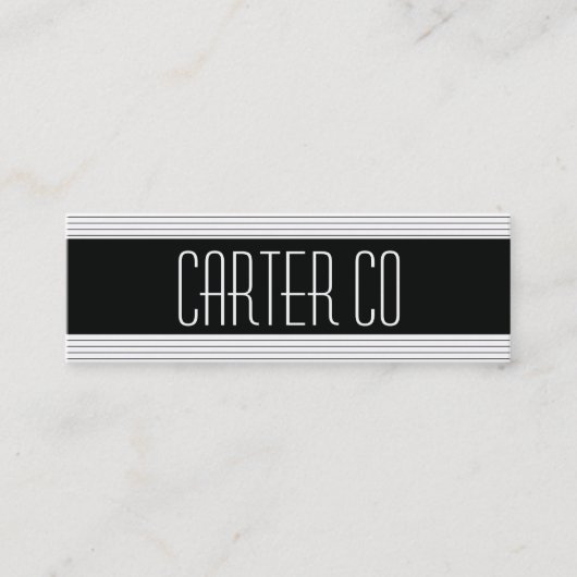 Horizontale Linien Mini Visitenkarte (Vorderseite)