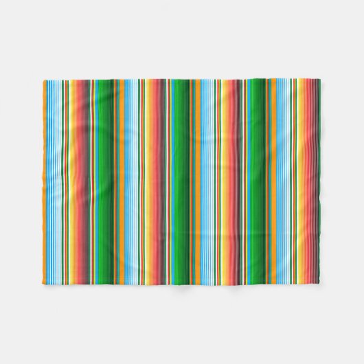 Horizontale Linien mit mexikanischem Serape, farbi Fleecedecke (Vorderseite (Horizontal))