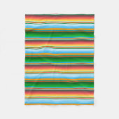 Horizontale Linien mit mexikanischem Serape, farbi Fleecedecke (Vorderseite)