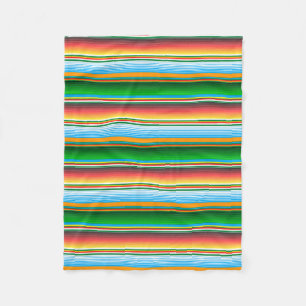 Horizontale Linien mit mexikanischem Serape, farbi Fleecedecke