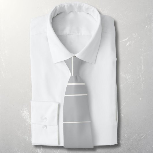 Horizontale Linien, weiße Streifen auf Grau Krawatte