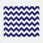 Horizontale Marine und White Zigzag Fleecedecke (Vorderseite (Horizontal))