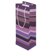 Horizontale Mauve Geschenktüte Für Weinflaschen (Rückseite Schrägansicht)