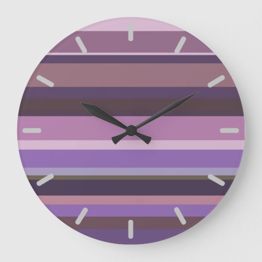 Horizontale Mauve Große Wanduhr (Vorderseite)