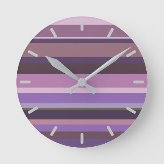 Horizontale Mauve Runde Wanduhr (Vorderseite)
