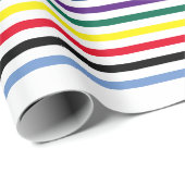 Horizontale mehrfarbige Streifen Geschenkpapier (Rolleneckpunkt)